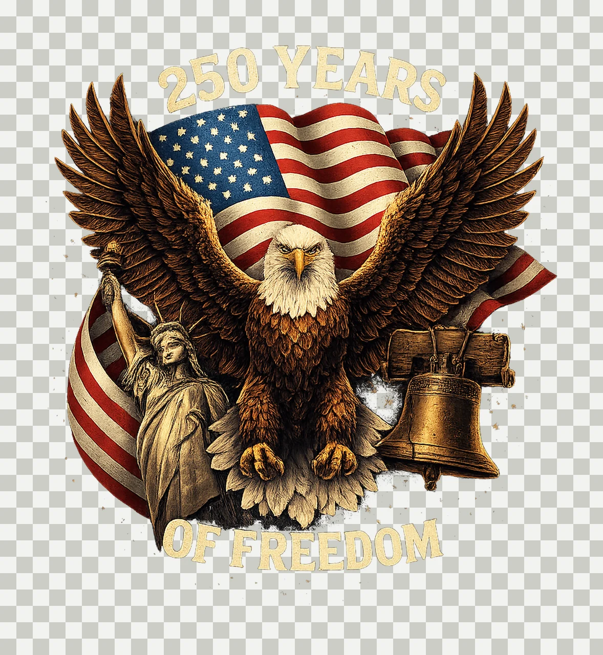 250 Years American 1776 2026 USA 250th Birthday Patriotic transparency and detail preview thumbnail