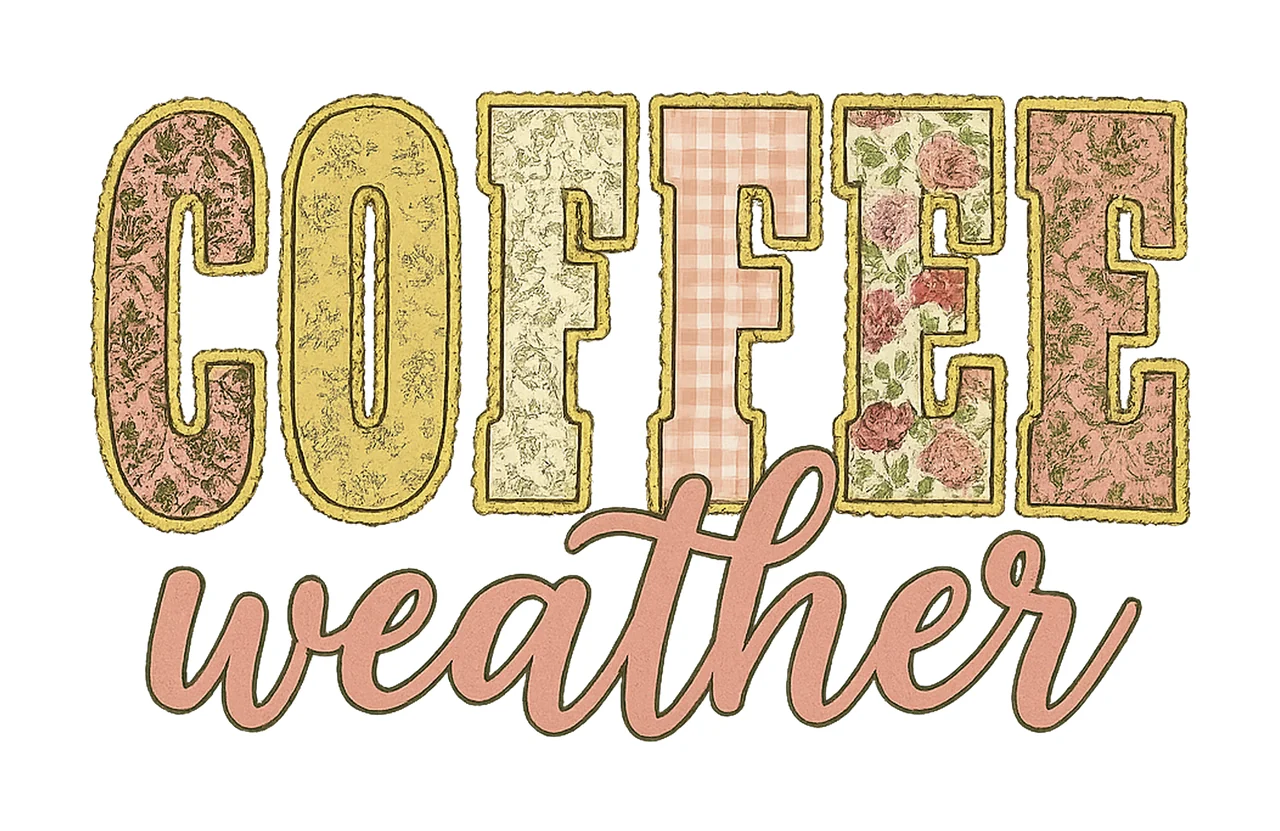 Retro Pink Coffee Weather Fall Coffee Lover Design Autumn