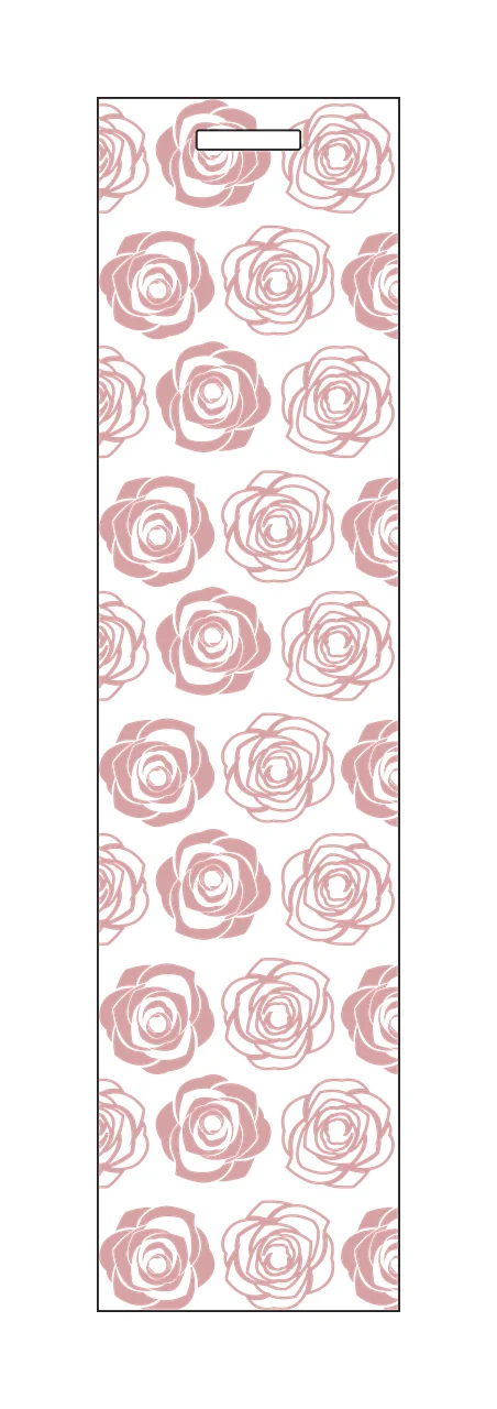 Rose Flower Pattern Vertical Column roses black white floral
