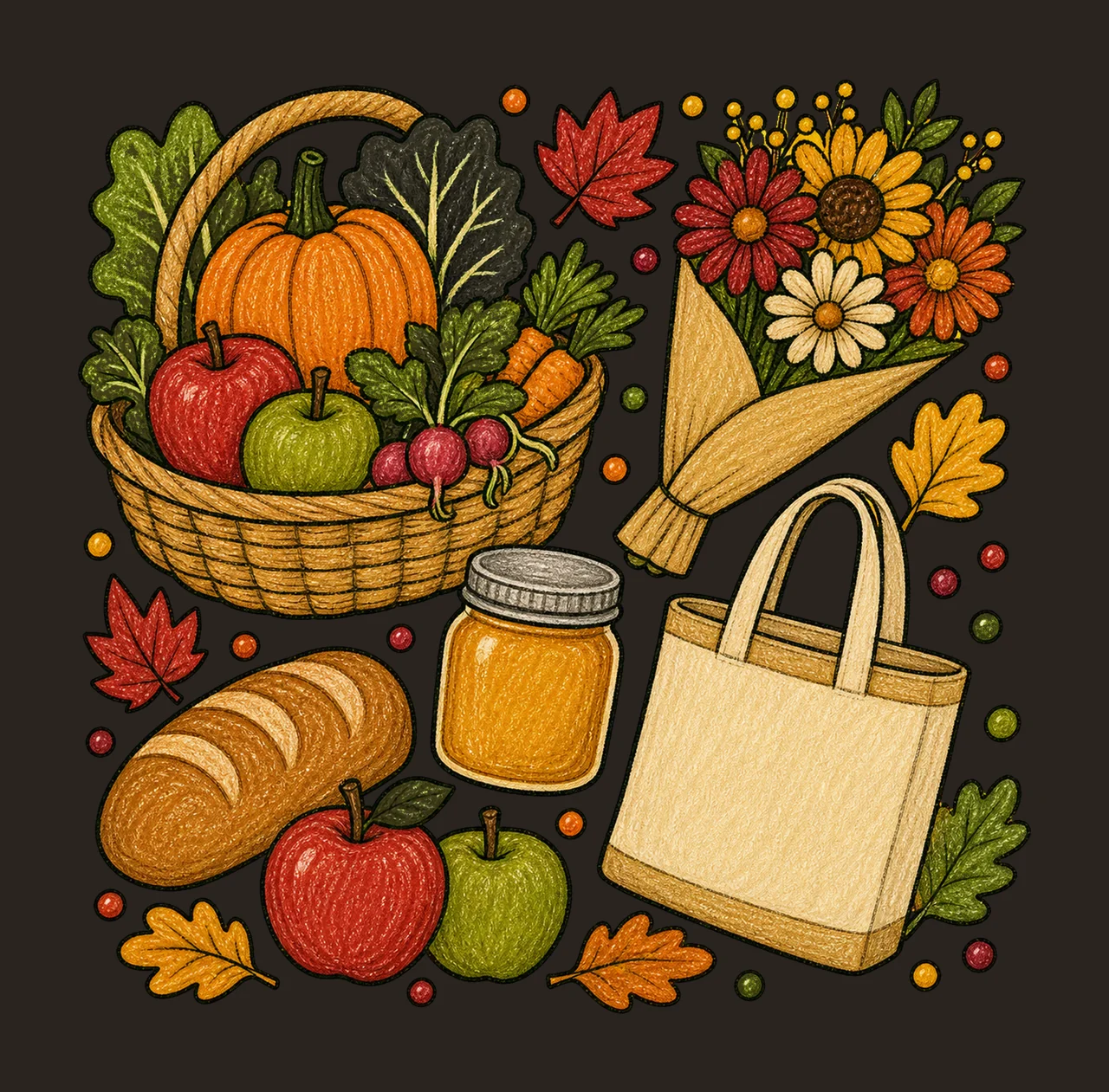 fall farmers market 04 cozy crayon sublimation instant shirt contrast preview thumbnail