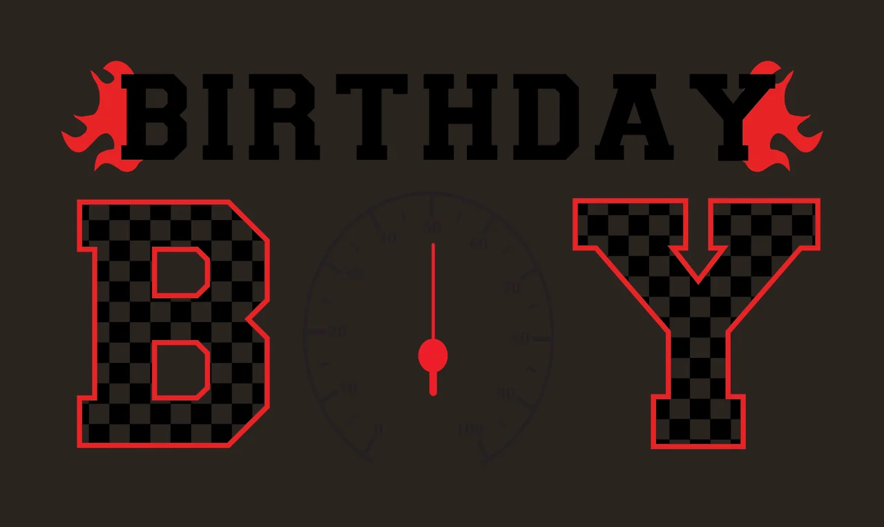 Can Glass Wrap Birthday Boy Speedometer With Flames contrast preview thumbnail