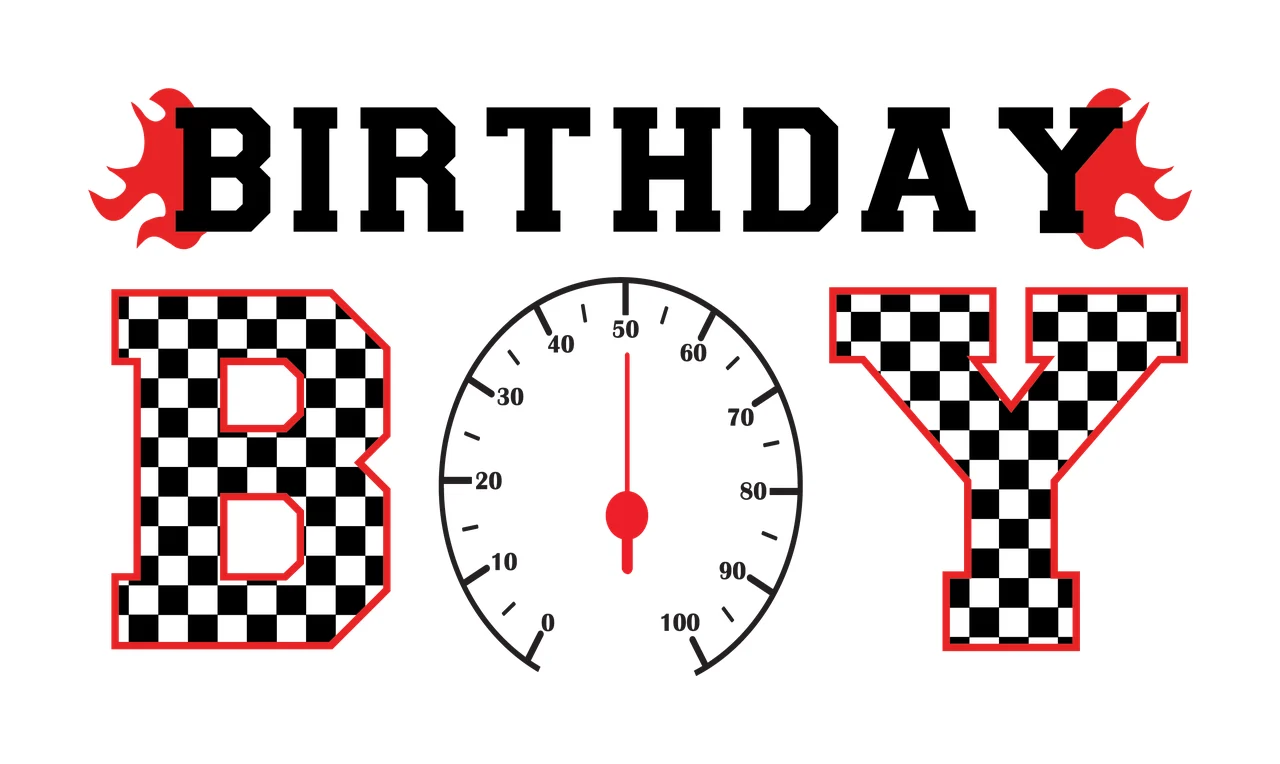 Can Glass Wrap Birthday Boy Speedometer With Flames