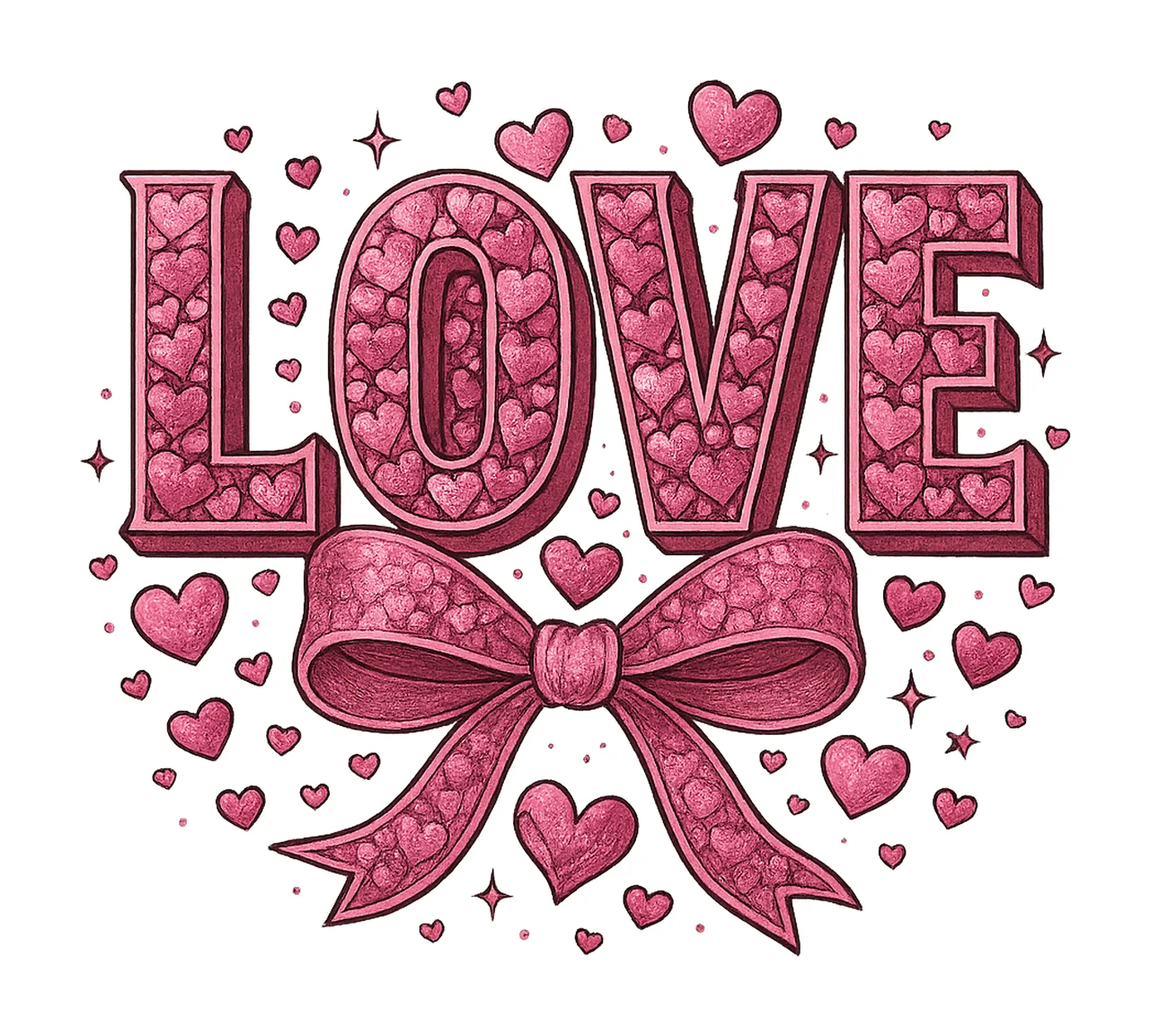 Valentine XOXO Coquette Sparkly Glitter Valentines Day Shirt