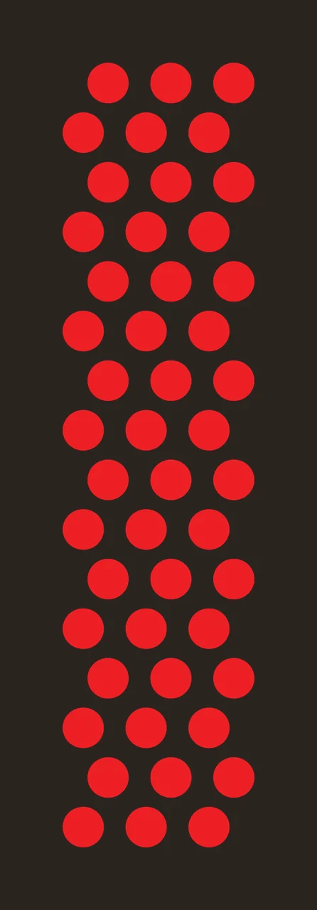 Polka dots Illustration with red circles, polka dot pattern, vertical strip and white background contrast preview thumbnail