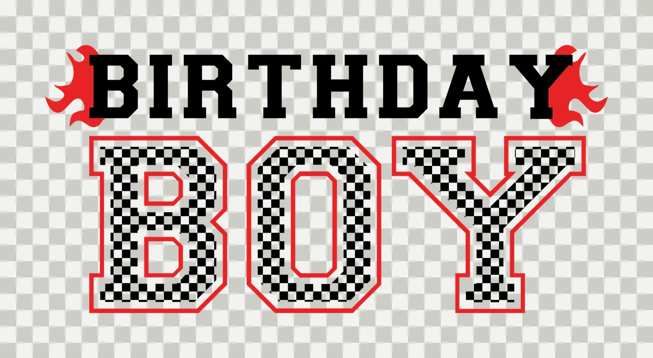 Can Glass Wrap Birthday Boy Text With Flames transparency and detail preview thumbnail