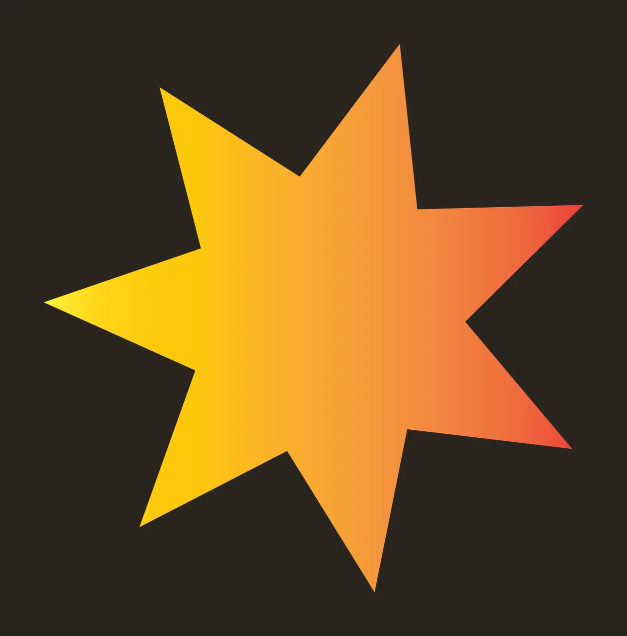 Flat Black Silhouette Of A Symmetrical Eight Pointed star points contrast preview thumbnail