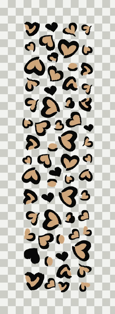 Heart Black Shapes Pattern hearts silhouette white plain shape transparency and detail preview thumbnail