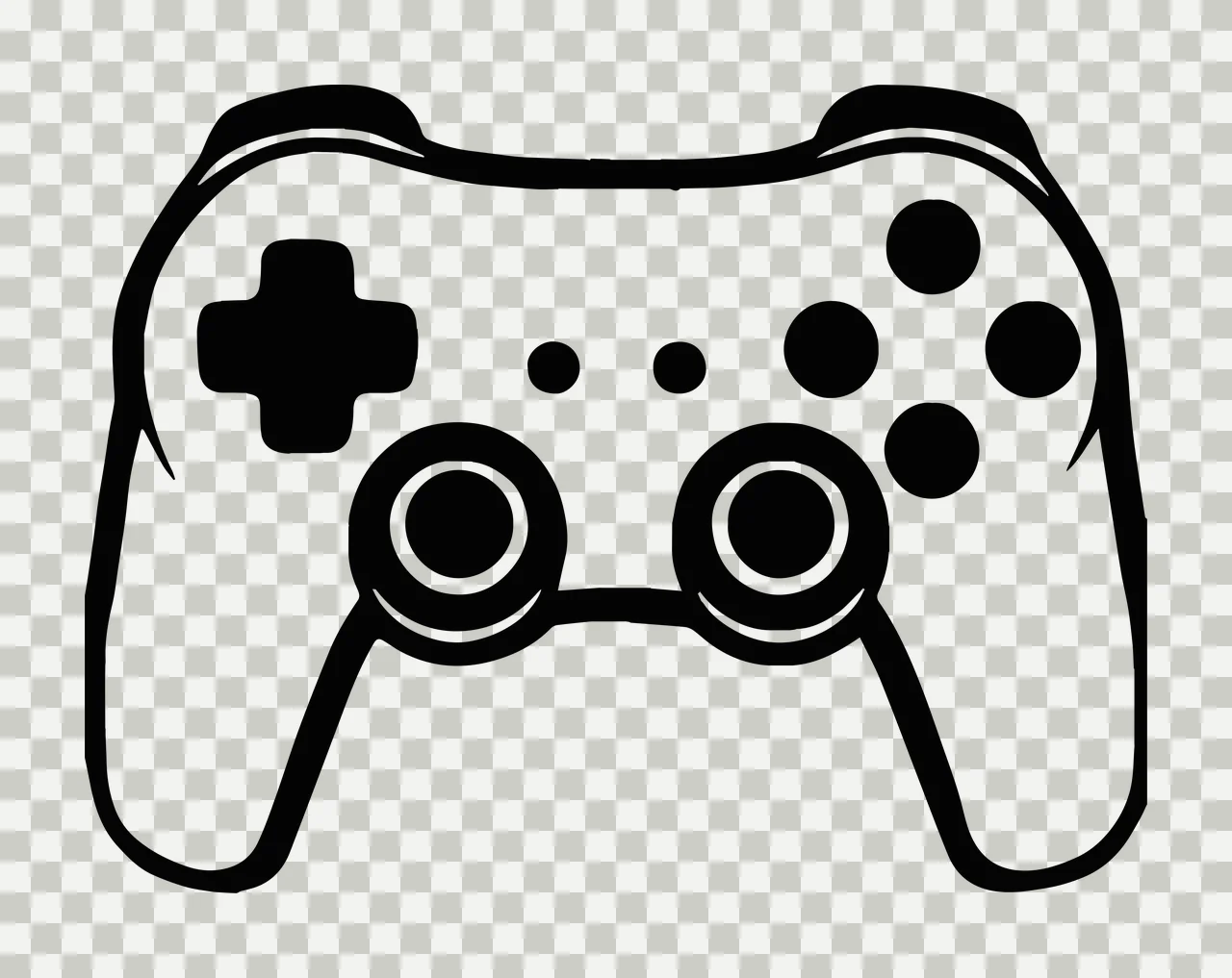 Video Game Controller Icon Design display buttons joysticks transparency and detail preview thumbnail