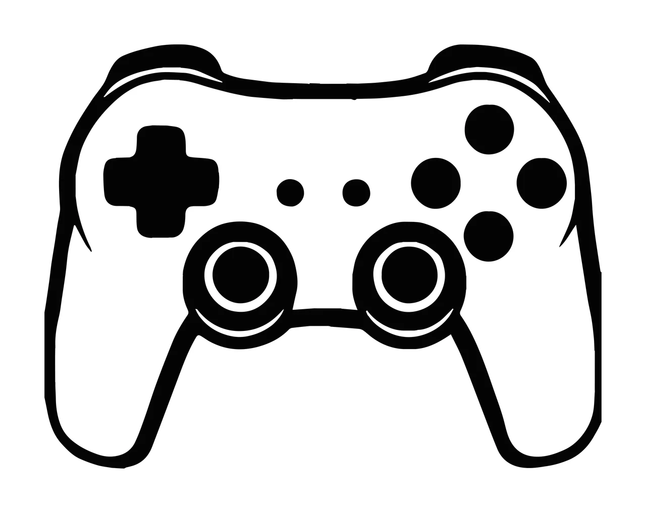 Video Game Controller Icon Design display buttons joysticks