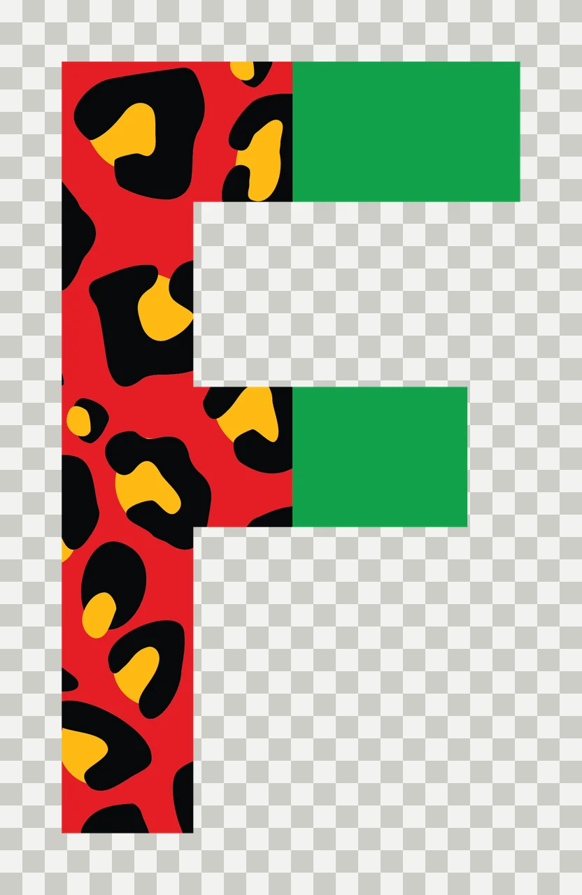 Can Glass Wrap F Letter With Monogram transparency and detail preview thumbnail