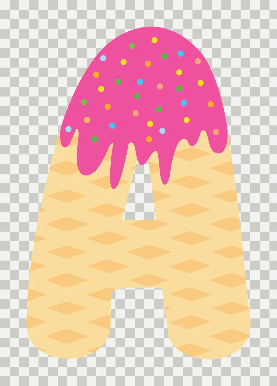 Ice Cream Font Character 36 scalable logo design icon transparency and detail preview thumbnail