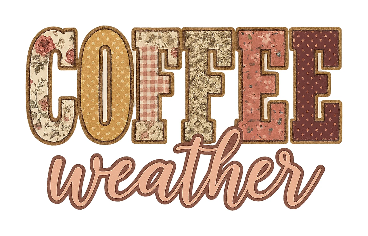 Retro Pink Coffee Weather Fall Shirt Design Autumn