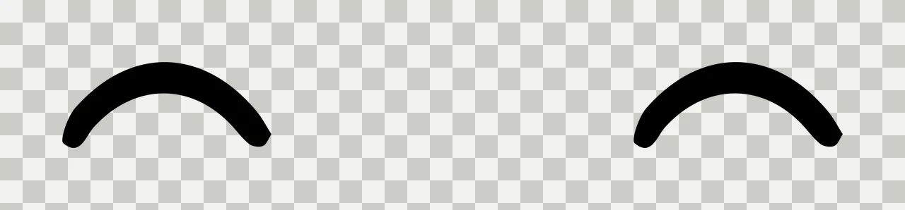 Two Symmetric Curved Black Lines Resembling Closed Eyes minimalist transparency and detail preview thumbnail