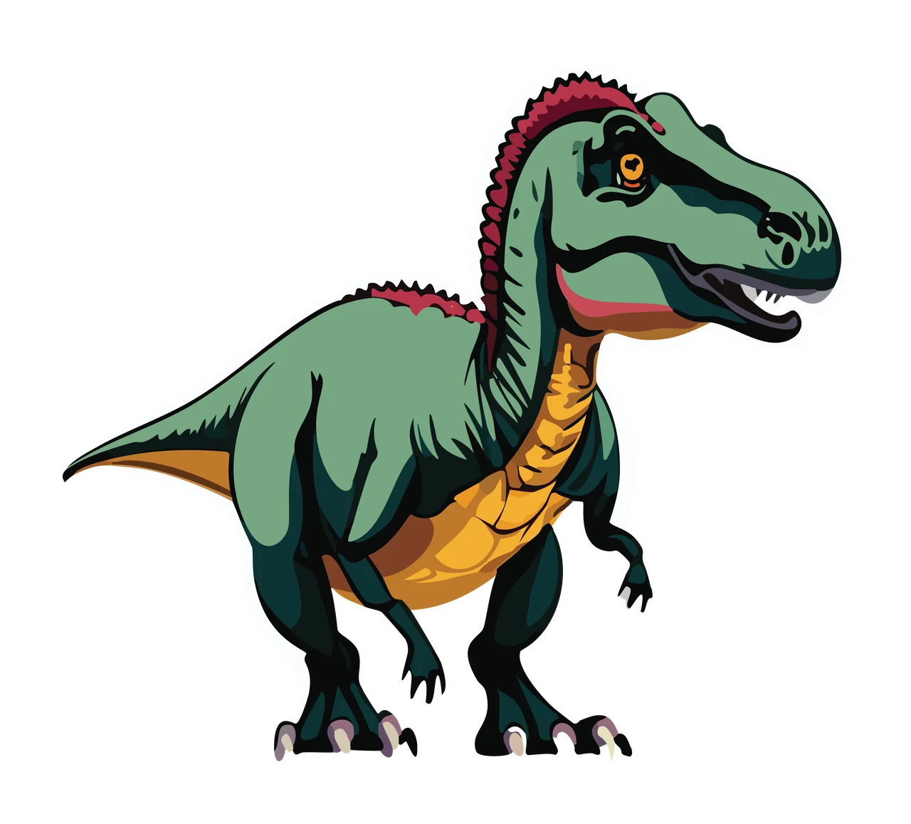 Dinosaur Tyrannosaurus Rex Silhouette In Profile standing body