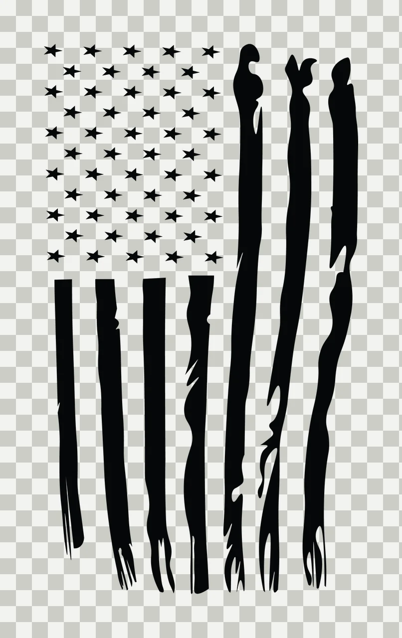 Flag Stars American With Vertical Distressed Stripes hanging transparency and detail preview thumbnail