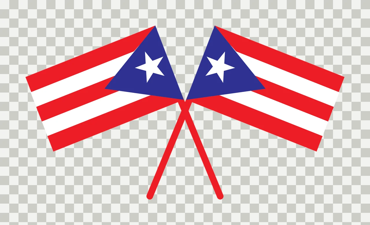 Crossed Flags With Star Icons stars poles silhouette black transparency and detail preview thumbnail