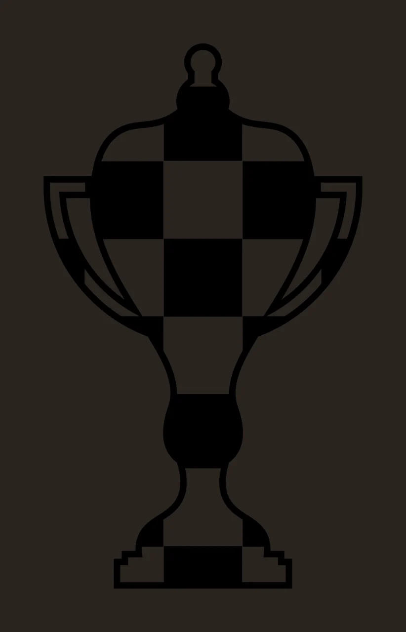 Can Glass Wrap Trophy Cup Standing With Checkerboard contrast preview thumbnail