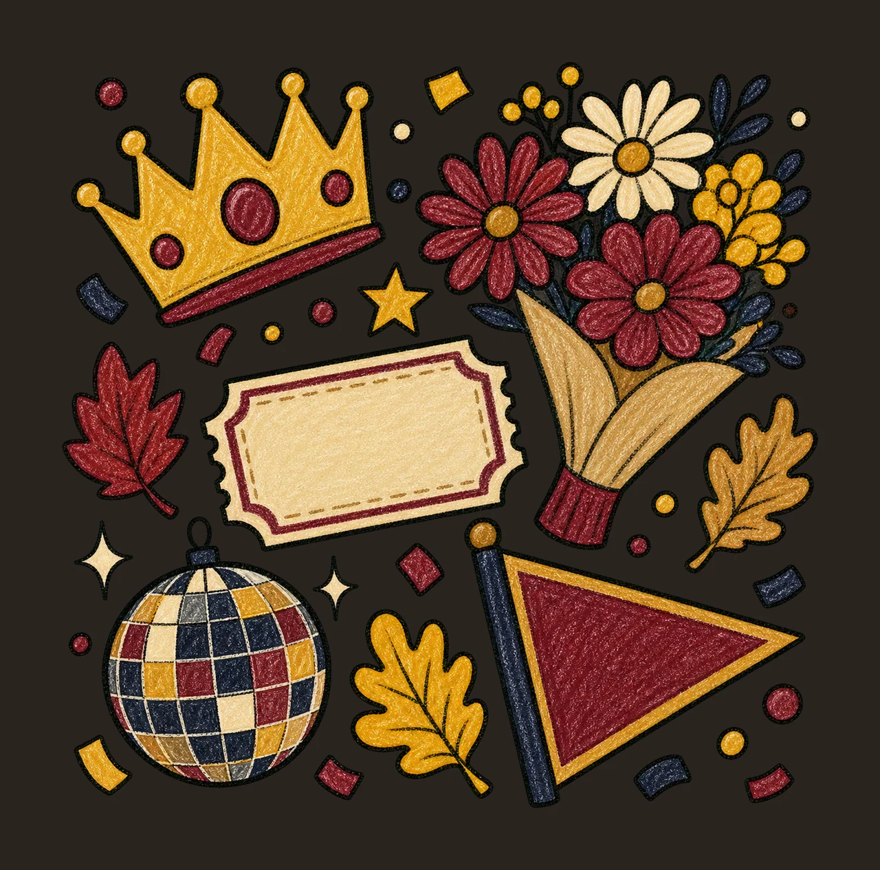 homecoming 04 cozy crayon sublimation instant shirt design contrast preview thumbnail