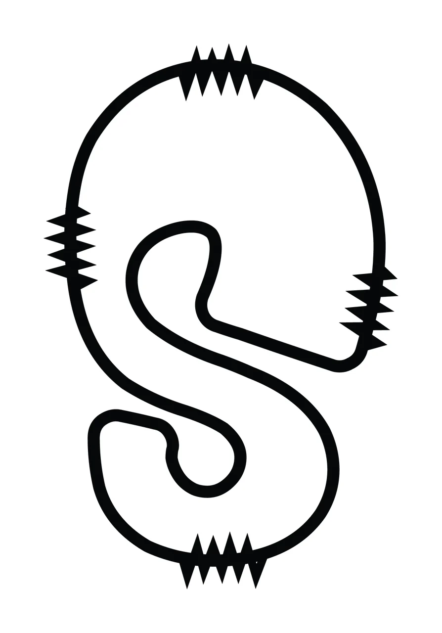 Letters Doodle Character 09 hand drawn sketch whimsical scalable