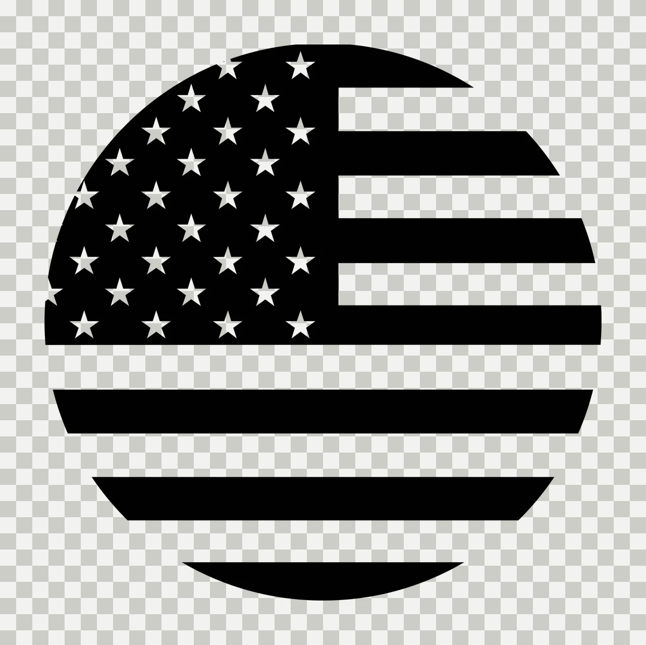 Keychain Circular United States Flag Symbol stars stripes circle transparency and detail preview thumbnail