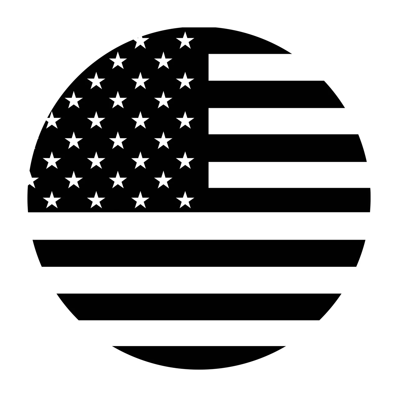 Keychain Circular United States Flag Symbol stars stripes circle