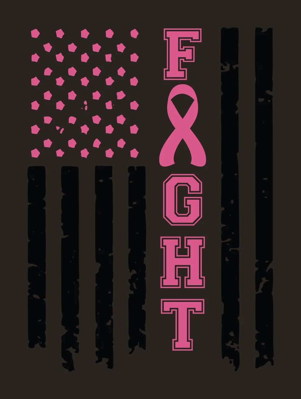 Flag Fight Distressed Ribbon Symbol vertical layout stars stripes contrast preview thumbnail