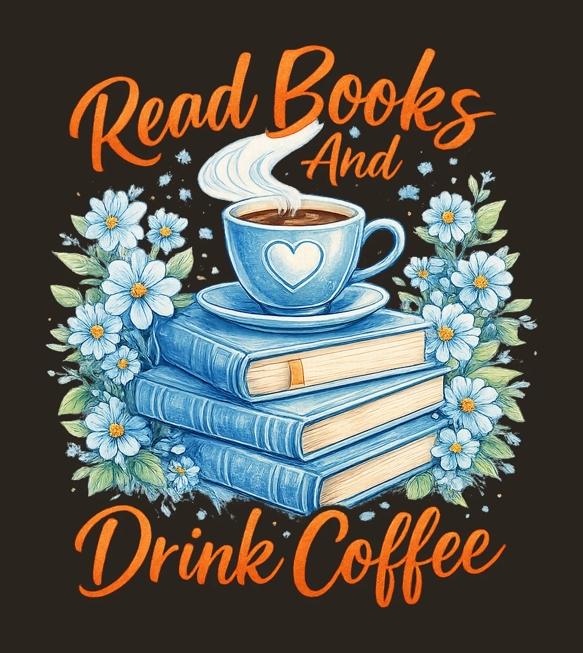 Book Club Books and Coffee Tee Book Lover Bookworm Design contrast preview thumbnail
