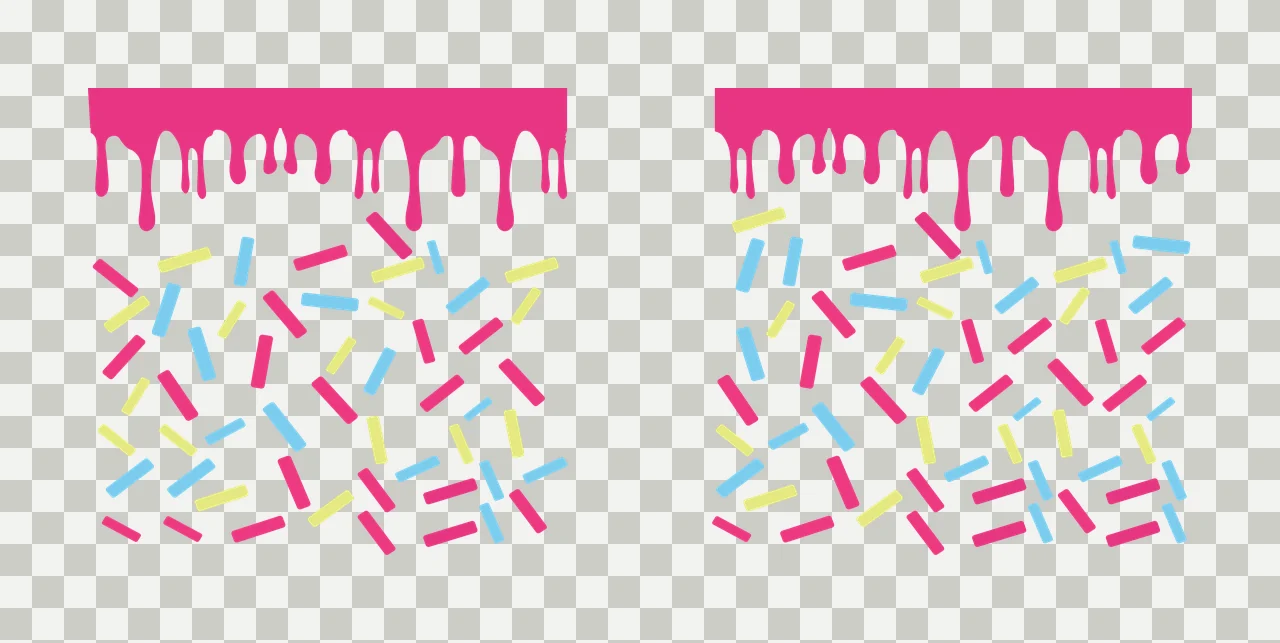 Can Glass Wrap Dripping Liquid Frames With Sprinkles border transparency and detail preview thumbnail