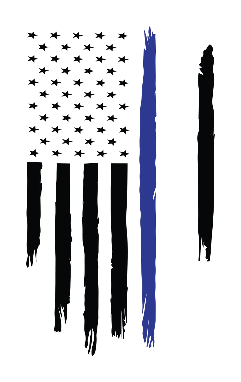 Flag Vertical Black And White Distressed With Stars stripes