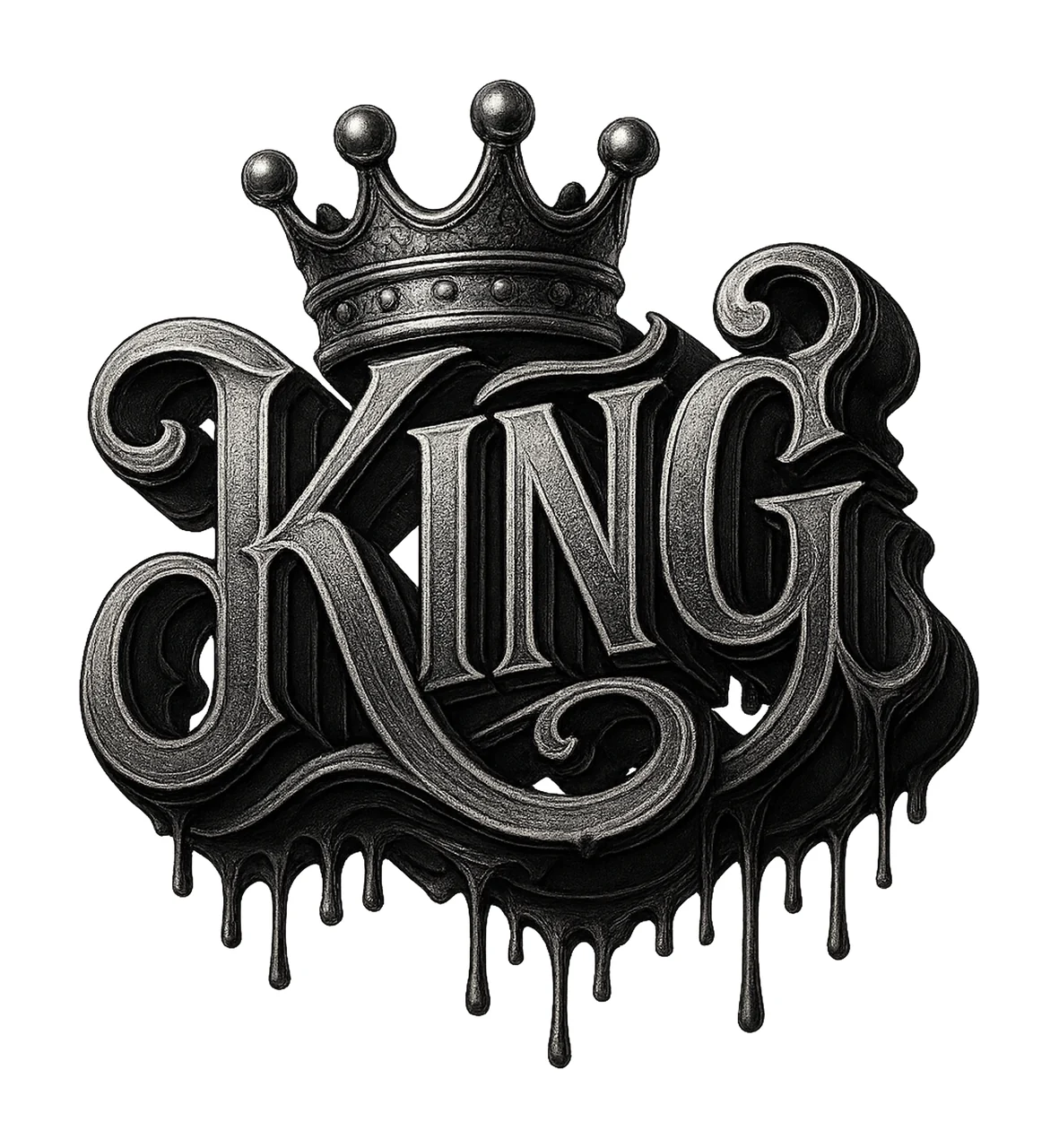 King Crown Drip Gold Dripping Royalty Design Hip Hop
