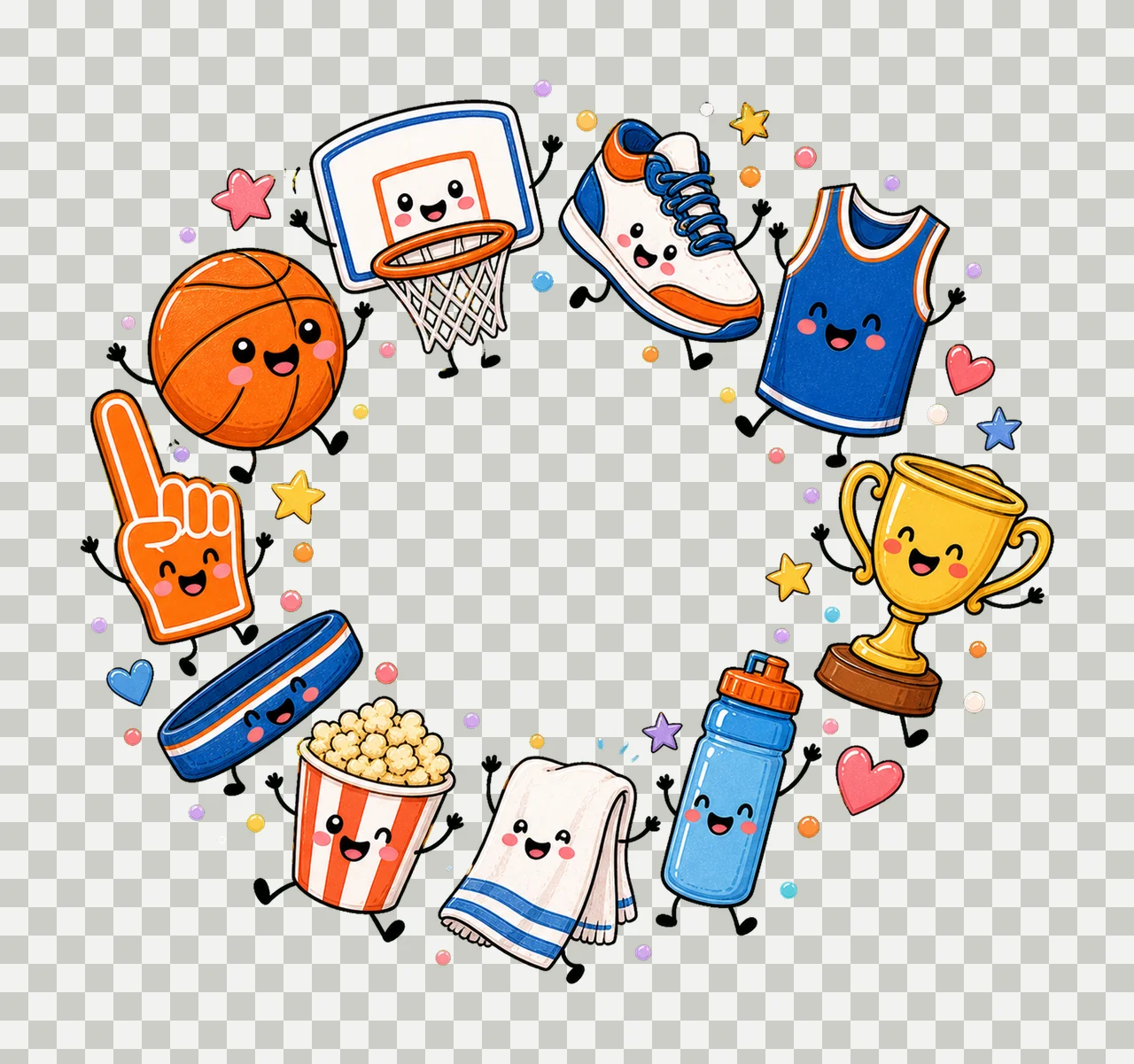 Basketball Cute Basketball Sports Sublimation Variation C transparency and detail preview thumbnail