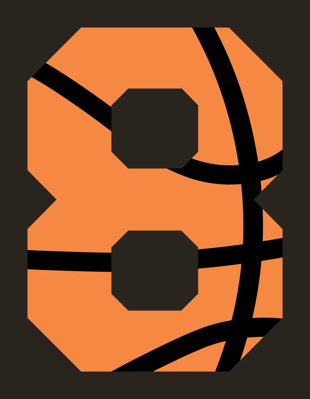 Can Glass Wrap Number 8 With Basketball contrast preview thumbnail