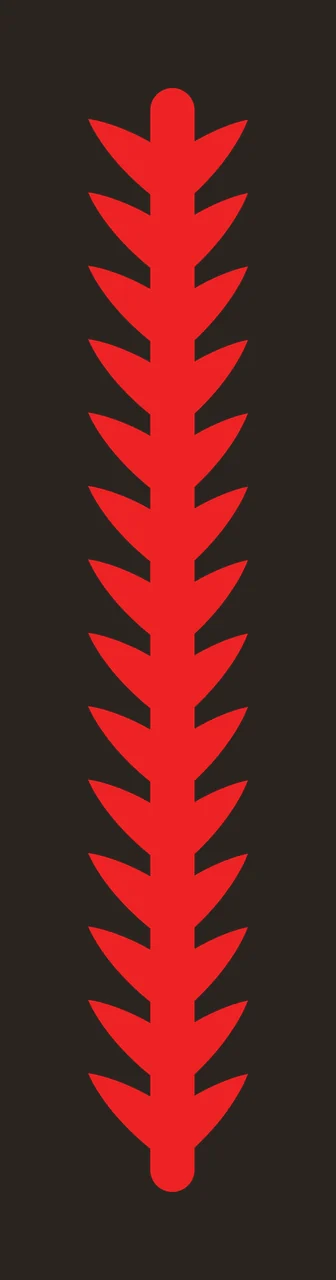 Long Vertical Stem Featuring Symmetrical Spiky Triangular Leaves contrast preview thumbnail