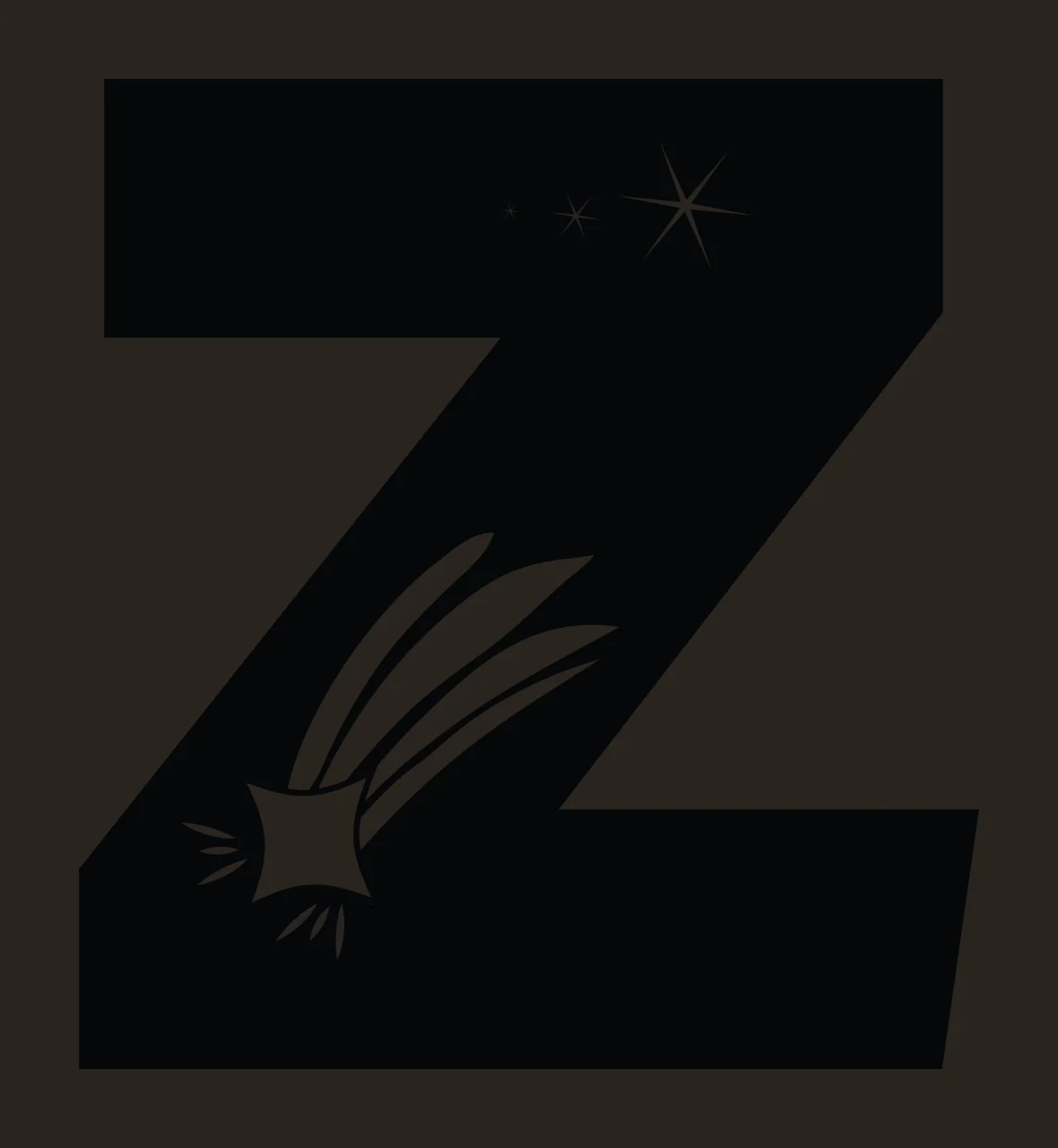 Space Z Letter With Shooting Star contrast preview thumbnail