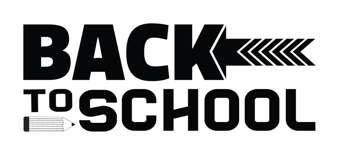 Back To School Text With Arrow Pointing Right