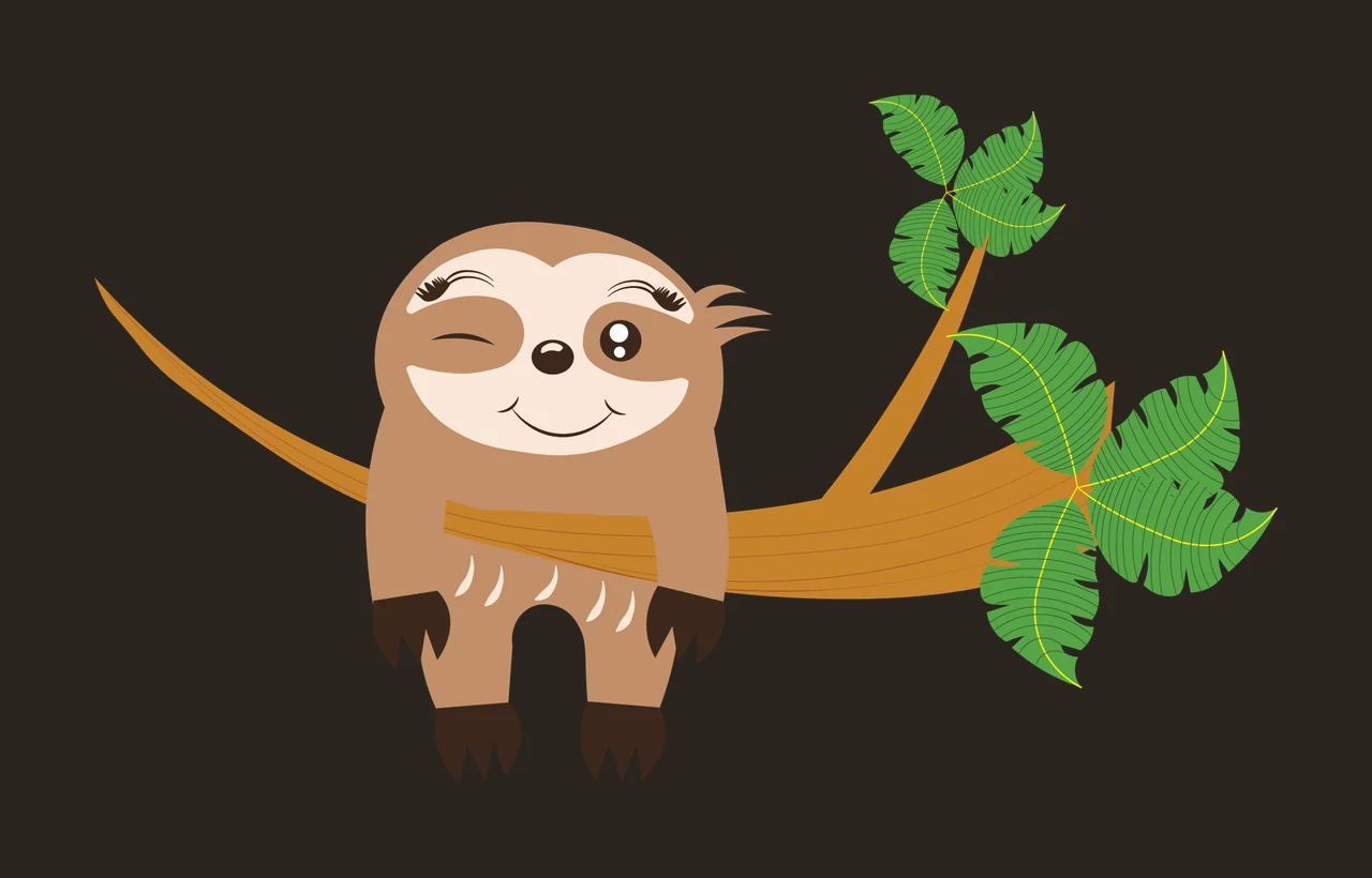 Animal Silhouette Creature Resting On Tree Branch leaves black contrast preview thumbnail