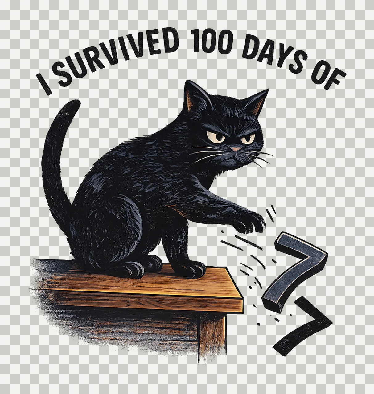 100 Days of School Comfort Colors Teacher Shirt Design transparency and detail preview thumbnail