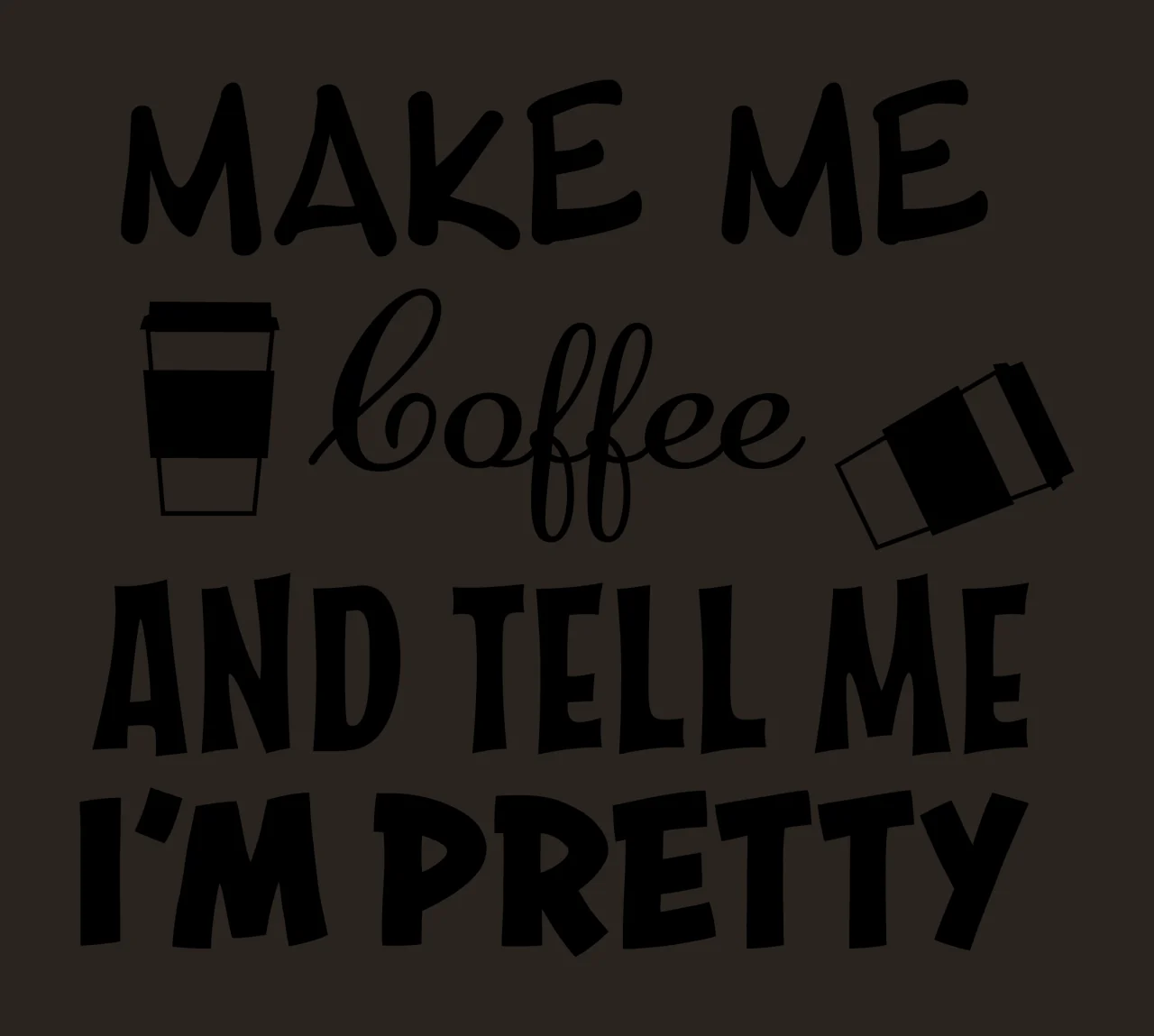 Can Glass Wrap Coffee quote cups mixed typography black white contrast preview thumbnail