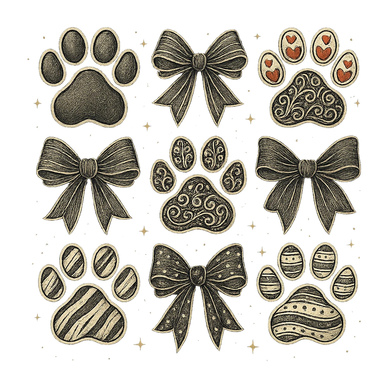 Valentine coquette dog paw Valentines day design Dog is my