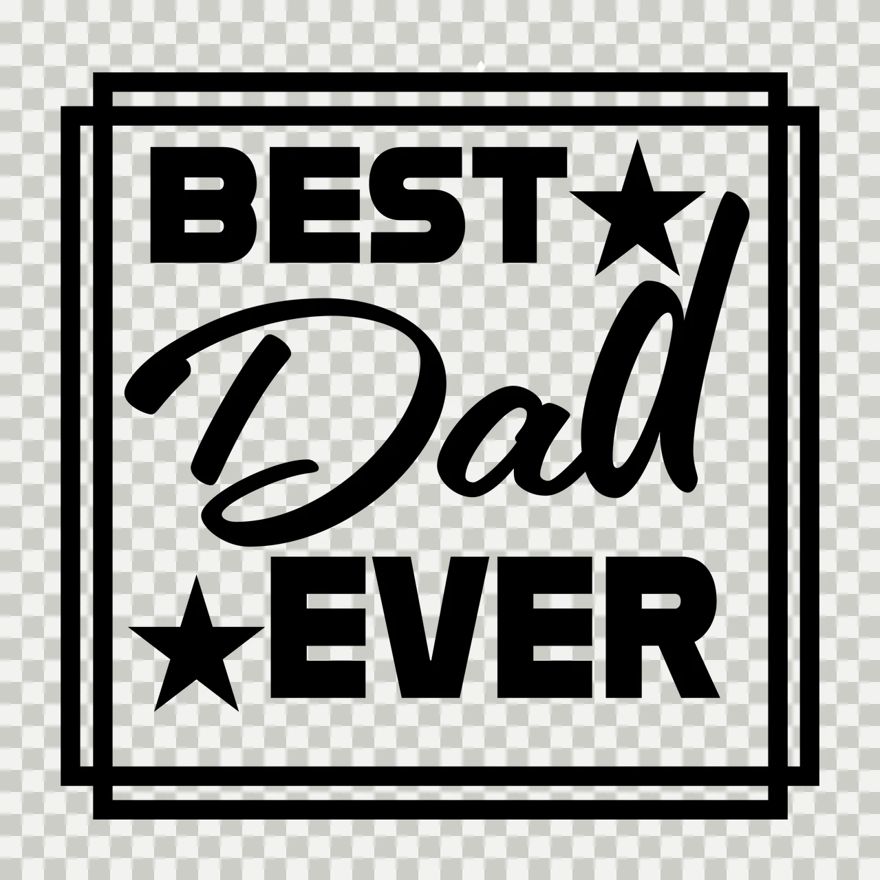 Black Text Framed By A Double Box stars border minimalist graphic transparency and detail preview thumbnail