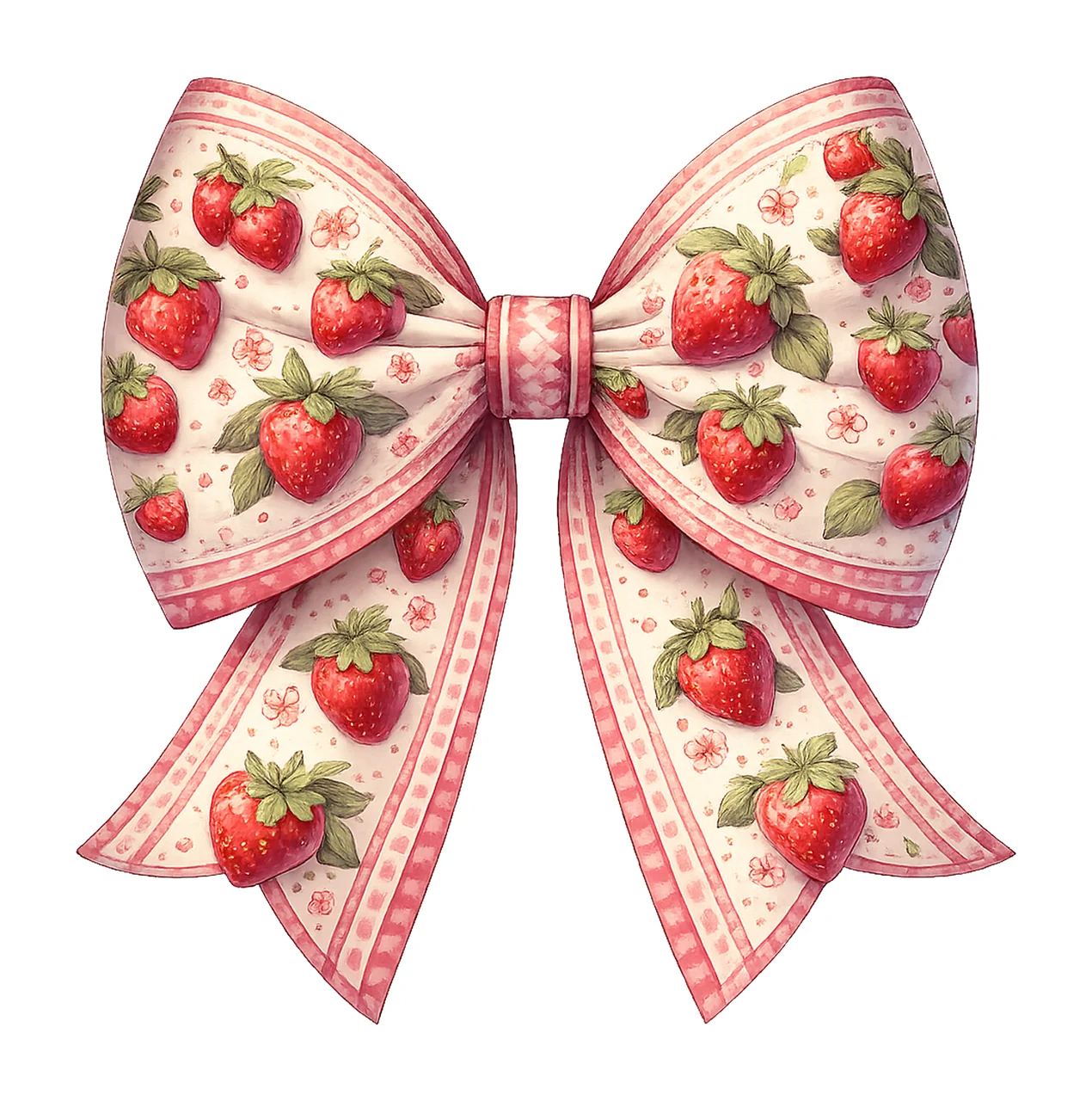 Vintage Coquette Cherry Bows Clip Art Sublimation Design
