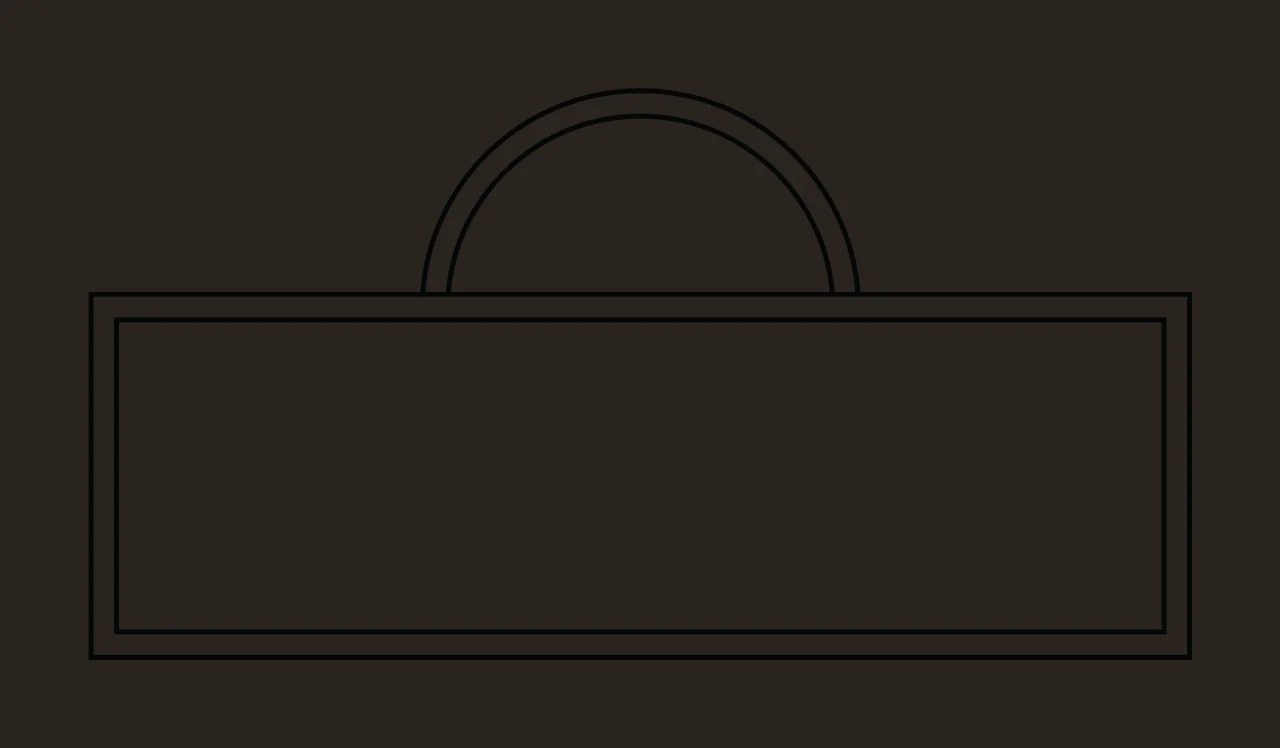 Sign Outline Rectangular Frame With Arched Handle line art contrast preview thumbnail
