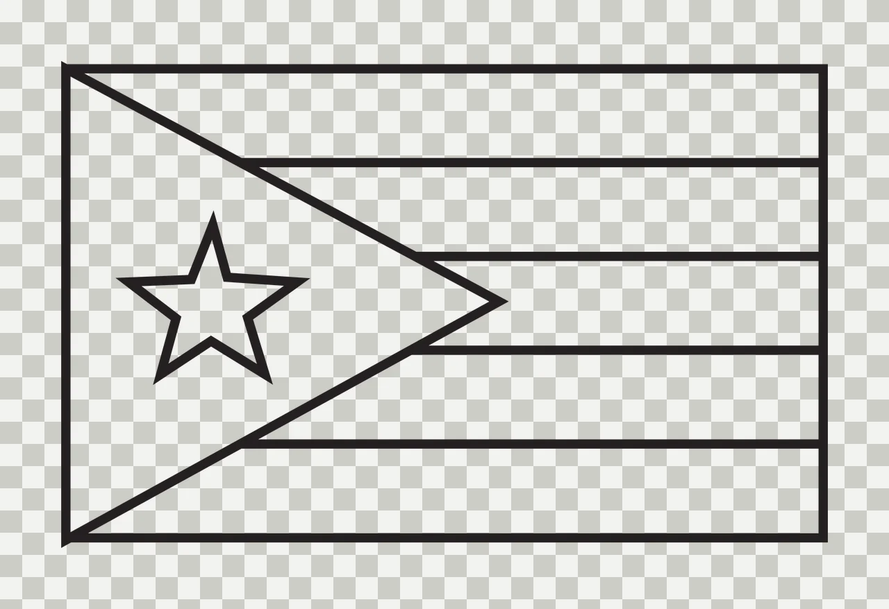 Flag With Triangle And Star Icon horizontal lines line art transparency and detail preview thumbnail