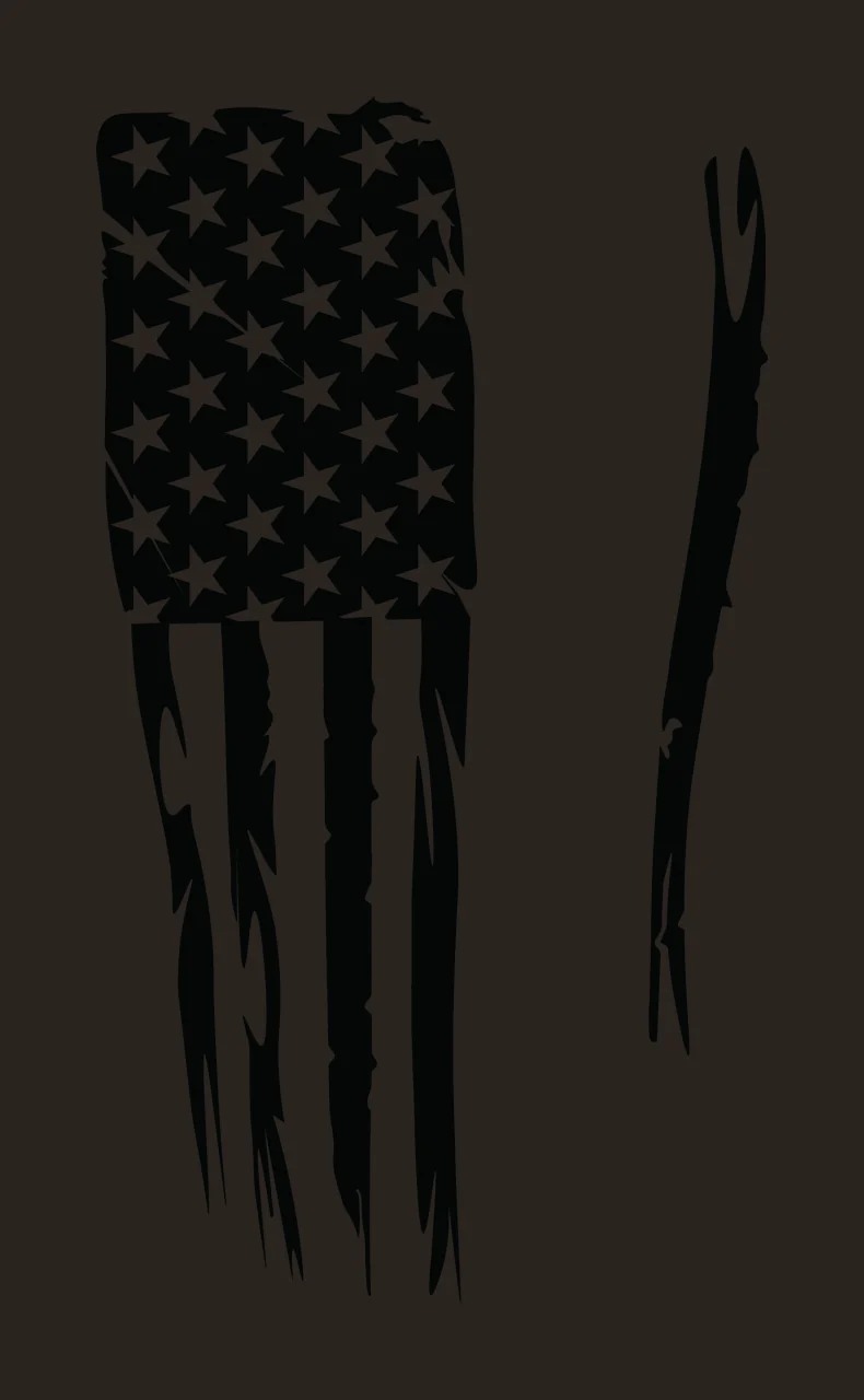 Flag Vertical Tattered Graphic With Separate Thin Bar stars contrast preview thumbnail
