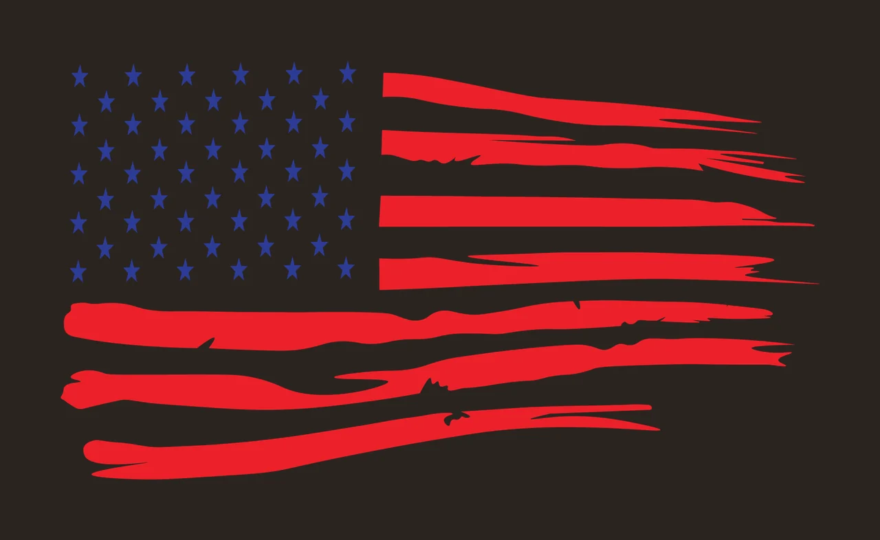 Can Glass Wrap American Flag Distressed With Stars contrast preview thumbnail