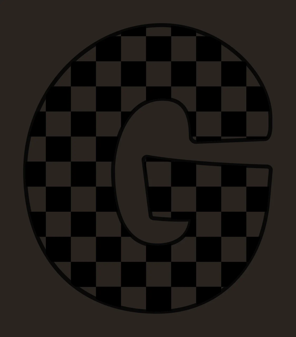 Can Glass Wrap G Checkered Letter Graphic contrast preview thumbnail