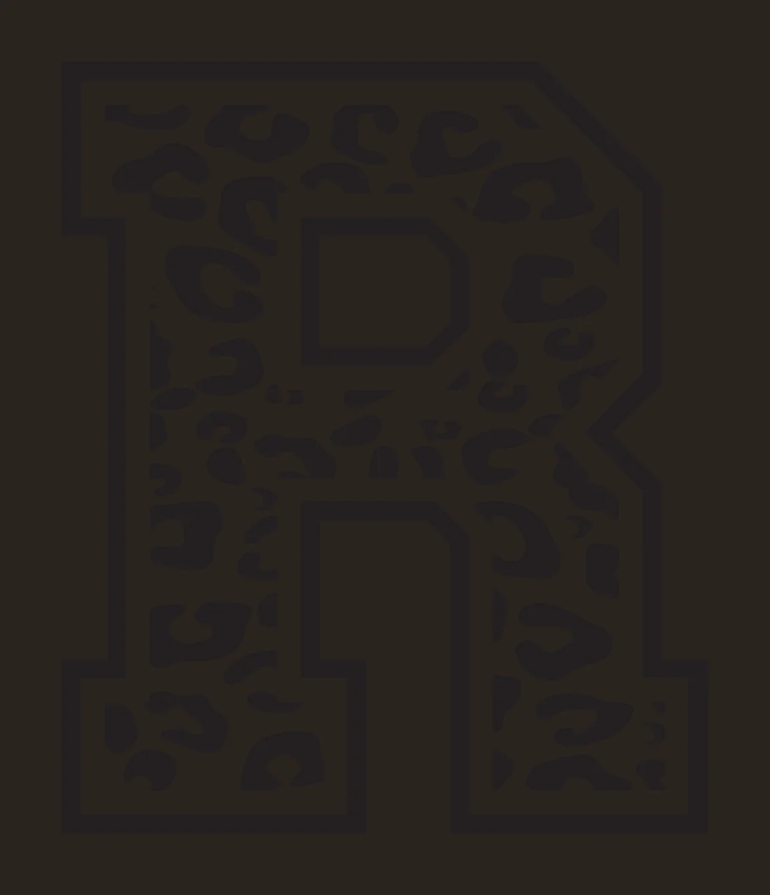 Can Glass Wrap R Letter With Leopard Print contrast preview thumbnail
