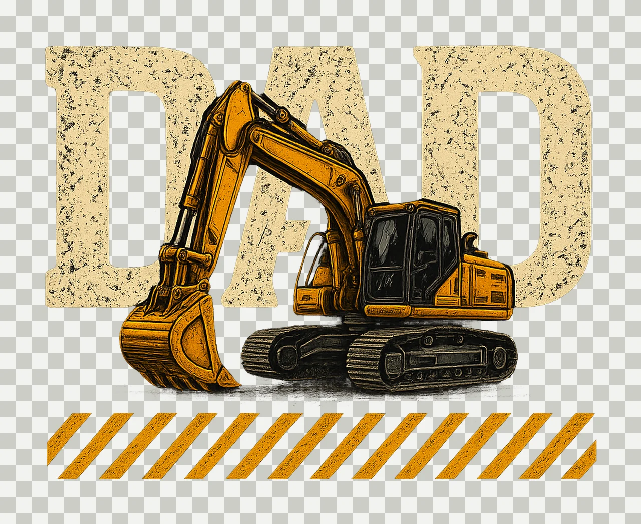 Dad Excavator Construction Dad Shirt Design Fathers Day transparency and detail preview thumbnail
