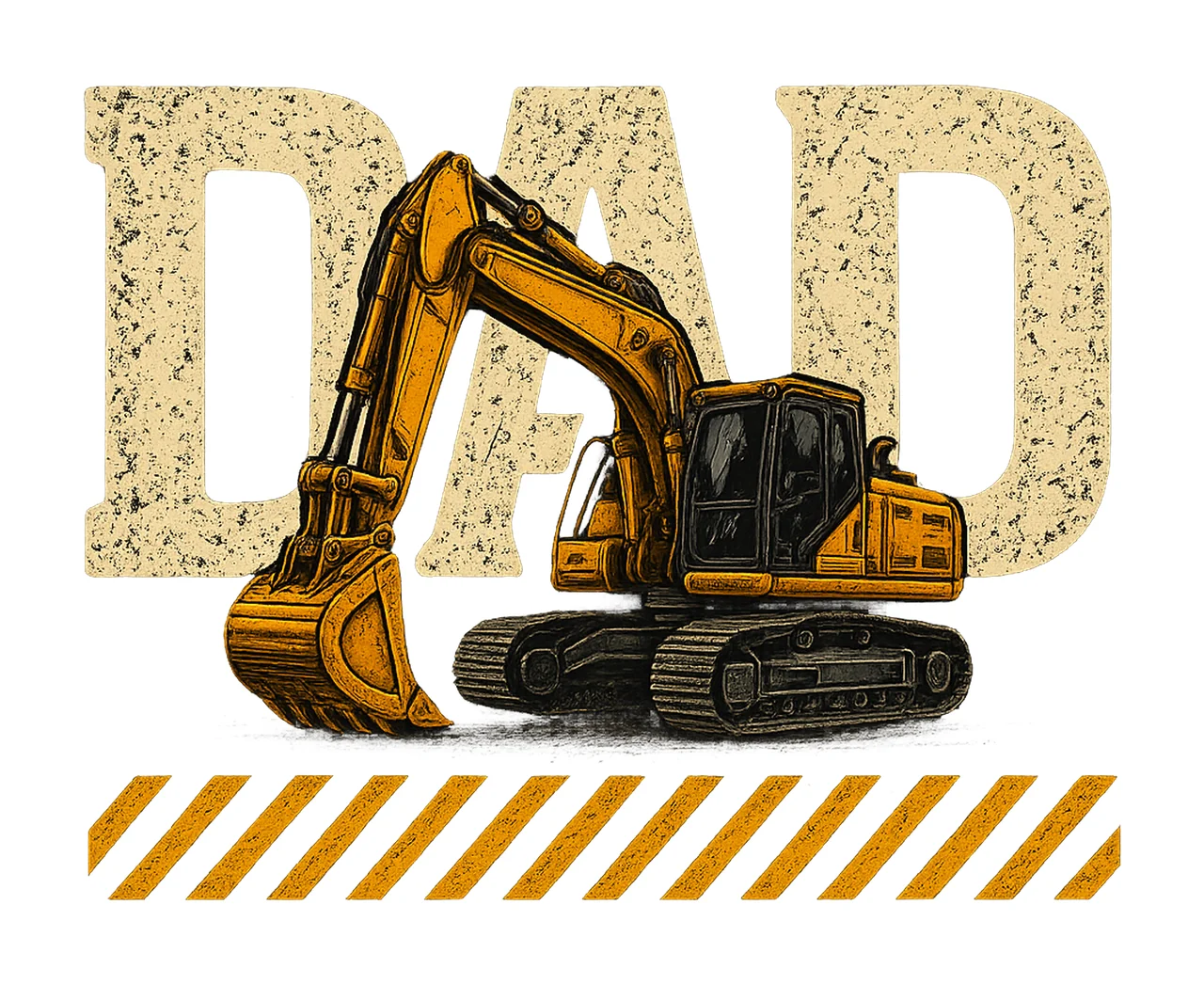 Dad Excavator Construction Dad Shirt Design Fathers Day