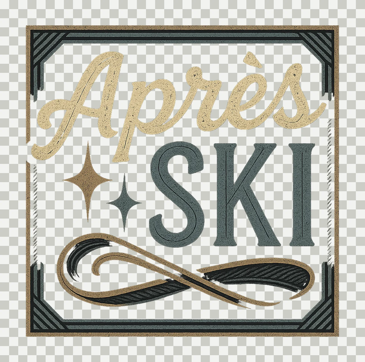 Apres Ski Trip Trendy Winter Shirt Design Downhill Skiing transparency and detail preview thumbnail